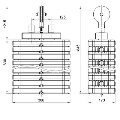 Грузоблок 80 кг с роликом композитный (фото 1)
