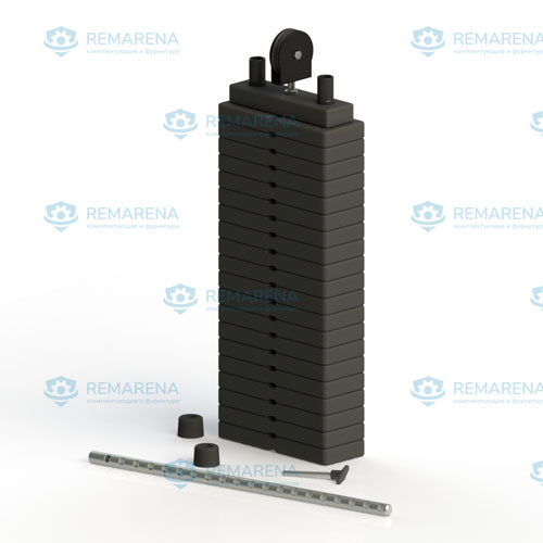 Грузоблок 100 кг с роликом