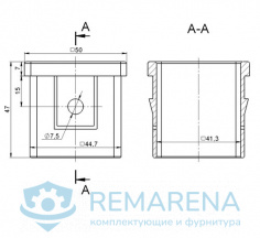 Центрирующая заглушка для 40х40/50х50 (фото 1)