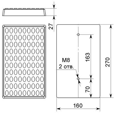 Подножка прямоугольная (фото 1)