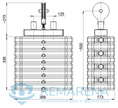 Грузоблок 50 кг с роликом композитный (фото 1)