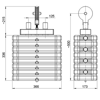 Грузоблок 50 кг с роликом композитный (фото 1)