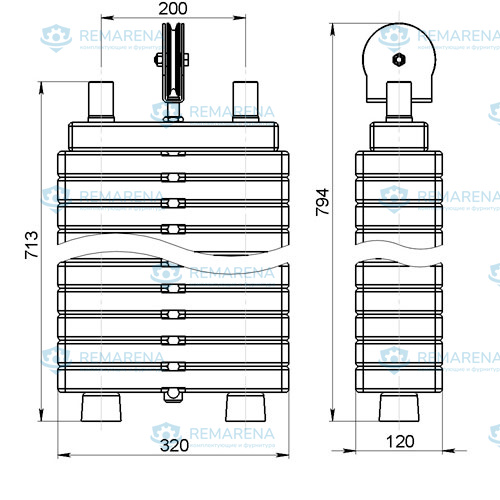 Грузоблок 80 кг с роликом (фото 1)