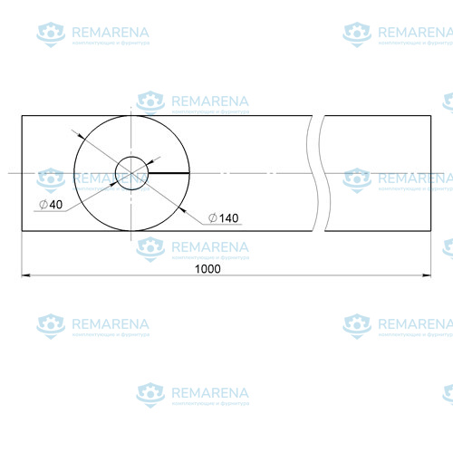 Заготовка валика D-140 L-1000 мм (фото 1)