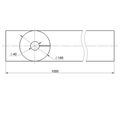 Заготовка валика D-140 L-1000 мм  (фото 1)