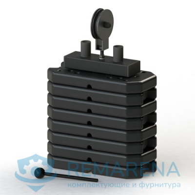 Грузоблок 50 кг с роликом композитный