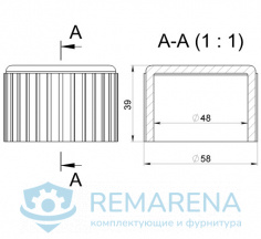 Заглушка наружная на трубу 48 мм (фото 3)