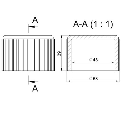 Заглушка наружная на трубу 48 мм (фото 3)