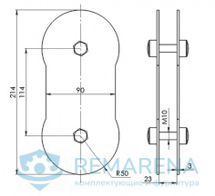 Кронштейн двойной параллельный (фото 1)