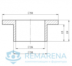 Втулка плитки для 25 мм направляющей (фото 1)