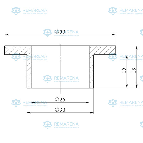 Втулка плитки для 25 мм направляющей (фото 1)