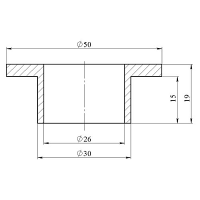 Втулка плитки для 25 мм направляющей (фото 1)