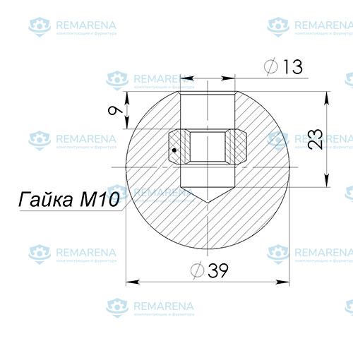 Ручка шар М10 (фото 1)