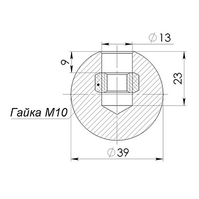 Ручка шар М10 (фото 1)