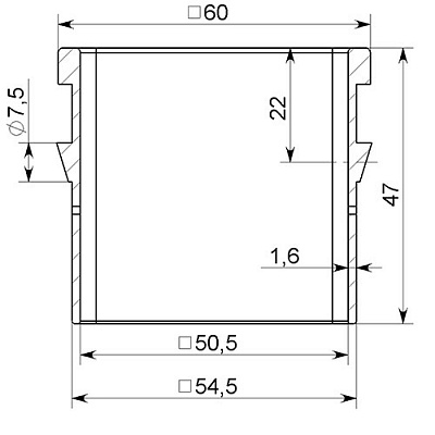 Центрирующая заглушка для 50х50/60х60 (фото 1)