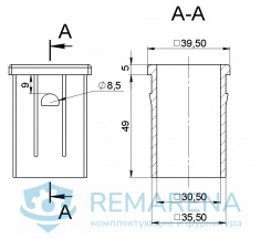 Центрирующая заглушка для 30х30 и 40х40 Вар. 2 (фото 1)