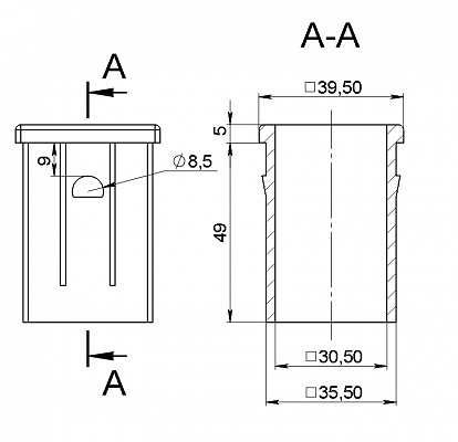 Центрирующая заглушка для 30х30 и 40х40 Вар. 2 (фото 1)